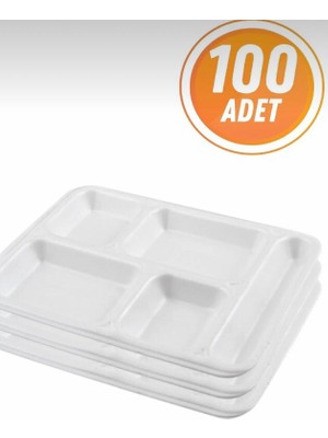 Aygün Tabldot 5 Gözlü Tabak 100 Lü Paket