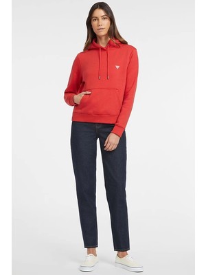 Guess Kadın  Mini Patch  Kapüşonlu Sweatshirt