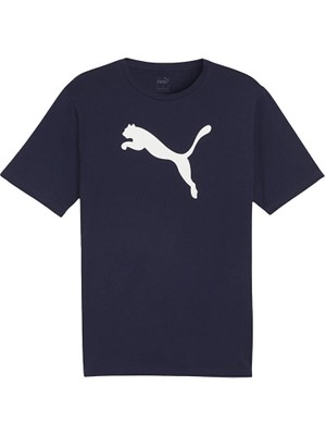Puma Teamrise Logo Jersey Cotton Erkek Günlük Tişört 65870506 Lacivert