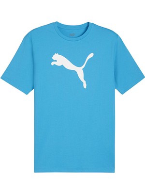 Puma Teamrise Logo Jersey Cotton Erkek Günlük Tişört 65870502 Mavi