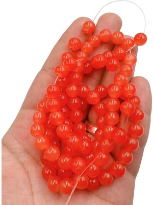 Ebruli Boncuk 8 mm Cam Boncuk Tesbih Aksesuar Boncuk Bead (2 Dizi)