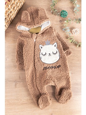 Babymod Kedi Figürlü Peluş Welsoft Kız/erkek Bebek Tulum