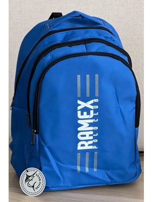 Nemo Bags Mavi Sırt Çantası Büyük Boy Okul Çantası Seyahat Çantası Su Itici Spor Çantası 45X30X15CM 24LT