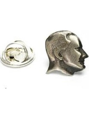 Osmanlı Gümüş Oksitli Atatürk Gümüş Rozet