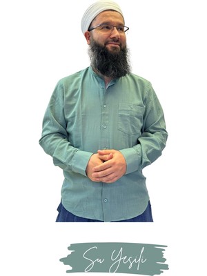 Umre Market Tam Düğme Keten Saffan Gömlek