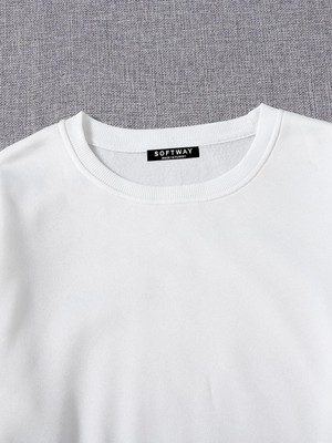 Kadın Basic Crop Içi Polarlı Oversize Sweatshirt - Ekru