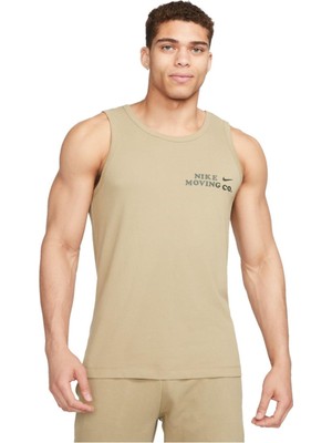 Nike Dri Fit Moving Co Mens Tank Erkek Spor Atlet Haki