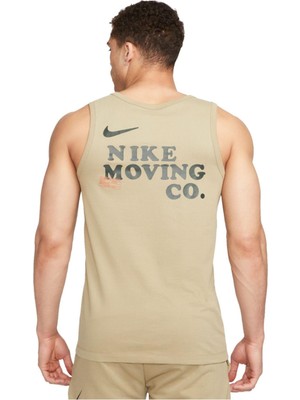 Nike Dri Fit Moving Co Mens Tank Erkek Spor Atlet Haki