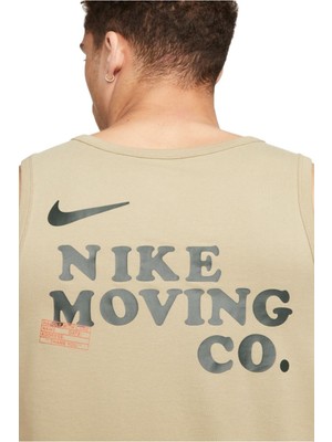 Nike Dri Fit Moving Co Mens Tank Erkek Spor Atlet Haki