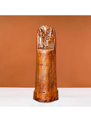 Arkeo Art Design Hammurabi Kanunları Tableti - Antik Mezopotamya Hukuk Anıtı, Antik Ev Dekorasyonu 26 cm