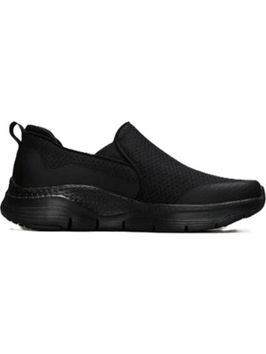 Skechers Arch Fit Banlin Sneaker Konfor Tabanlı Erkek Yürüyüş Ayakkabısı 4cm Yükseklik Siyah