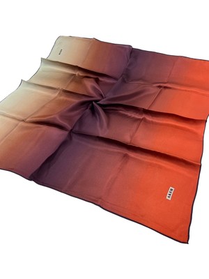 Aker Ipek Eşarp - 7656701-342 Bej Kiremit Sura - Degrade