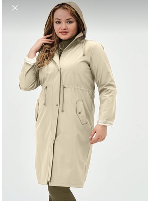 Glr & Gym Berinay Büyük Beden Araboy Kadın Trençkot