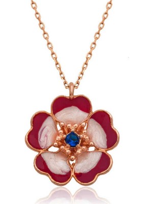 Ervanur 925 Ayar Gümüş Manolya Çiçeği Kadın Kolye