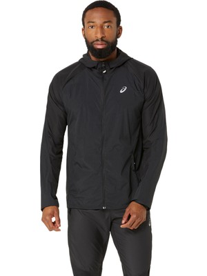 Asics Road Packable Jacket Erkek Siyah Beyaz Ceket 2011D084-001