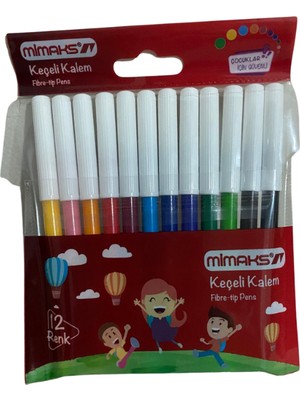 Mimaks 12 Renkli Keçeli Kalem Seti Ergonomik Tasarım ile Yaratıcılığınızı Keşfedin