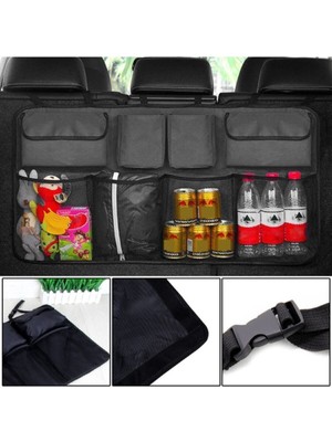 Ankaflex 8 Cepli Organizer Çanta Araç Bagaj Çantası 8 Cepli Araç Içi Bagaj Düzenleyici