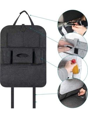 Ankaflex Araba Koltuk Arkası Eşya Düzenleyici Bagaj Düzenleyici Organizer Keçe Çanta Kılıf Oto Araç Içi