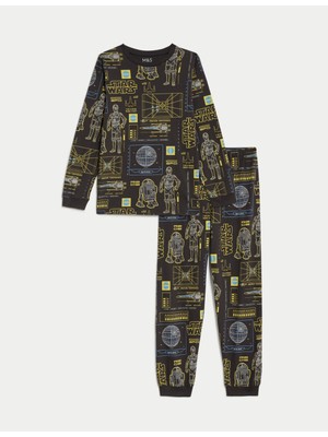 Marks & Spencer Saf Pamuklu Star Wars™ Pijama Takımı (5-14 Yaş)