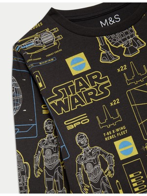 Marks & Spencer Saf Pamuklu Star Wars™ Pijama Takımı (5-14 Yaş)