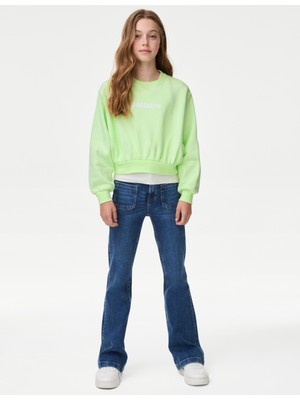 Marks & Spencer Slogan Desenli Sweatshirt (6-16 Yaş)