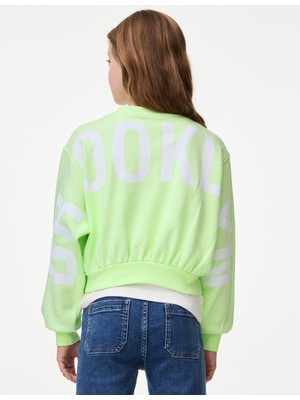 Marks & Spencer Slogan Desenli Sweatshirt (6-16 Yaş)