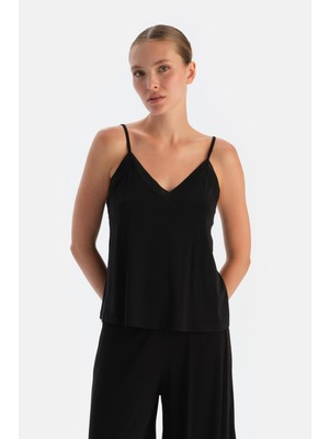 Dagi Siyah Basic Ince Askılı Atlet