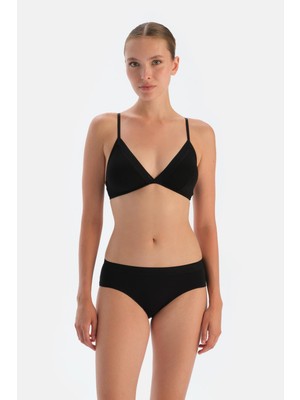 Dagi Siyah Basic Paça ve Bel Dantel Detaylı Hipster Külot