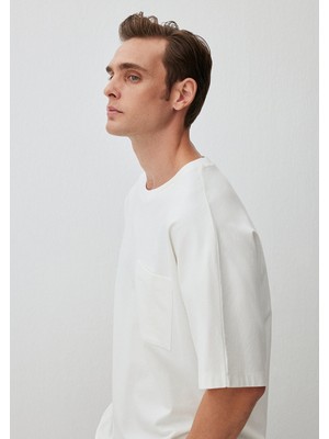 Mavi Beyaz Basic T-Shirt 0612265-70057