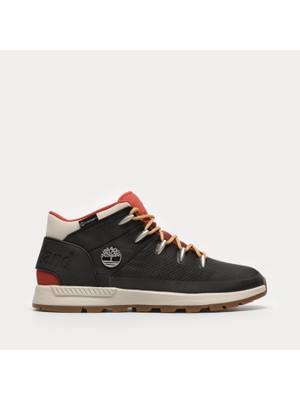 Timberland Sprint Trekker Mıd Lace Up Su Geçirmez Erkek Siyah Bot Düz Topuklu Rahat Taban TB1A61QG0151
