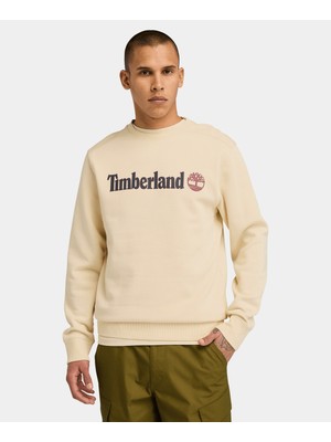 Timberland Kennebec Rıver Linear Logo Crew Neck Swe Erkek Kahverengi Sweatshirt TB0A5UJYEFL1