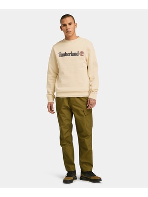 Timberland Kennebec Rıver Linear Logo Crew Neck Swe Erkek Kahverengi Sweatshirt TB0A5UJYEFL1