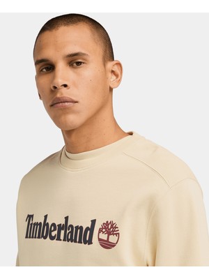 Timberland Kennebec Rıver Linear Logo Crew Neck Swe Erkek Kahverengi Sweatshirt TB0A5UJYEFL1