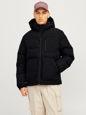 Jack & Jones Jjeotto Puffer Jacket Sn Erkek Siyah Ceket 12258416-02