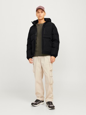 Jack & Jones Jjeotto Puffer Jacket Sn Erkek Siyah Ceket 12258416-02