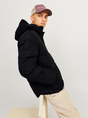 Jack & Jones Jjeotto Puffer Jacket Sn Erkek Siyah Ceket 12258416-02