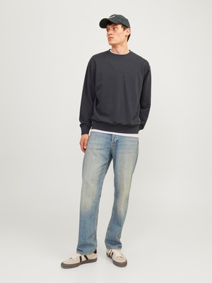 Jack & Jones Jjecharge Sweat Crew Neck Noos Erkek Lacivert Sweatshirt 12257853-04