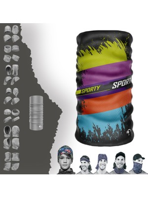 E-Taktik Extreme  Siyah Mor Sporty Boyunluk Bandana Baf Toka Maske Saçbandı