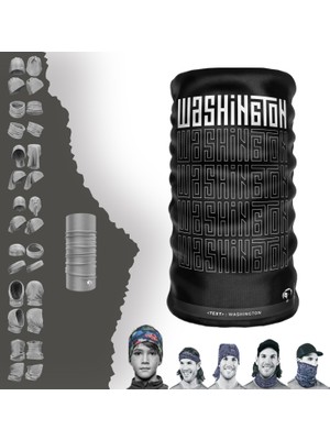 E-Taktik Extreme Beyaz Yazılı Siyah Renkli Boyunluk Bandana Baf Toka Maske Saçbandı