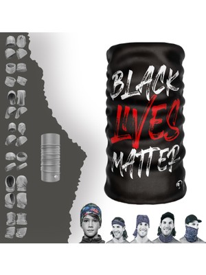 E-Taktik Extreme Kırmızı Black Lives Boyunluk Bandana Baf Toka Maske Saçbandı