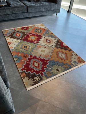 Rugs Modern Çok Renkli Geometrik Şekil Motif Desenli Kreatif Modern Dekoratif Halı 2430