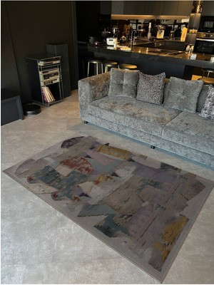 Rugs Modern Shape Koleksiyonu Pastel Tonlar Soyut Şekiller Dokuma Taban Modern Dekoratif Halı 30