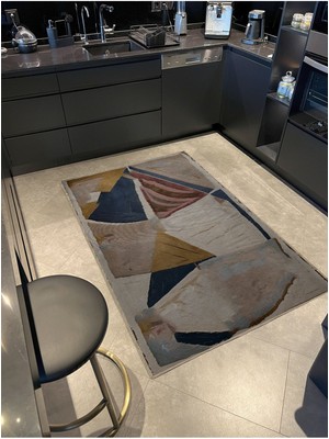 Rugs Modern Shape Koleksiyonu Bej Kahve Lacivert Tonlar Desenli Dokuma Taban Modern Dekoratif Halı 28