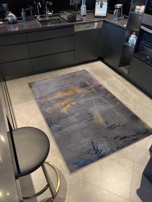 Rugs Modern Shape Koleksiyonu Gri Tonlarda Soyut Desen Renk Detaylı Dokuma Taban Modern Dekoratif Halı 54