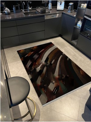Rugs Modern Shape Koleksiyonu Kahve Siyah Bej Soyut Desenli Dokuma Taban Modern Dekoratif Halı 62
