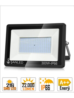 ŞANLED 300W 24.000 Lümen 6500K Beyaz Işık Smd LED Projektör-4 Adet