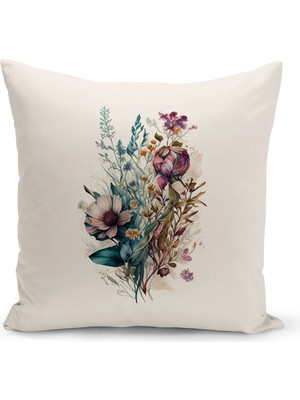 Bertille Home Flower Serisi Çift Tarafı Dijital Baskılı Kırlent Kılıfı (Cushion Cover)