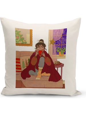 Bertille Home Bohem Serisi Çift Tarafı Dijital Baskılı Kırlent Kılıfı (Bohem Cushion Cover)