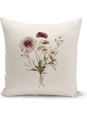 Bertille Home Flower Serisi Çift Tarafı Dijital Baskılı Kırlent Kılıfı (Cushion Cover)