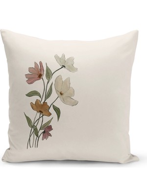 Bertille Home Flower Serisi Çift Tarafı Dijital Baskılı Kırlent Kılıfı (Cushion Cover)